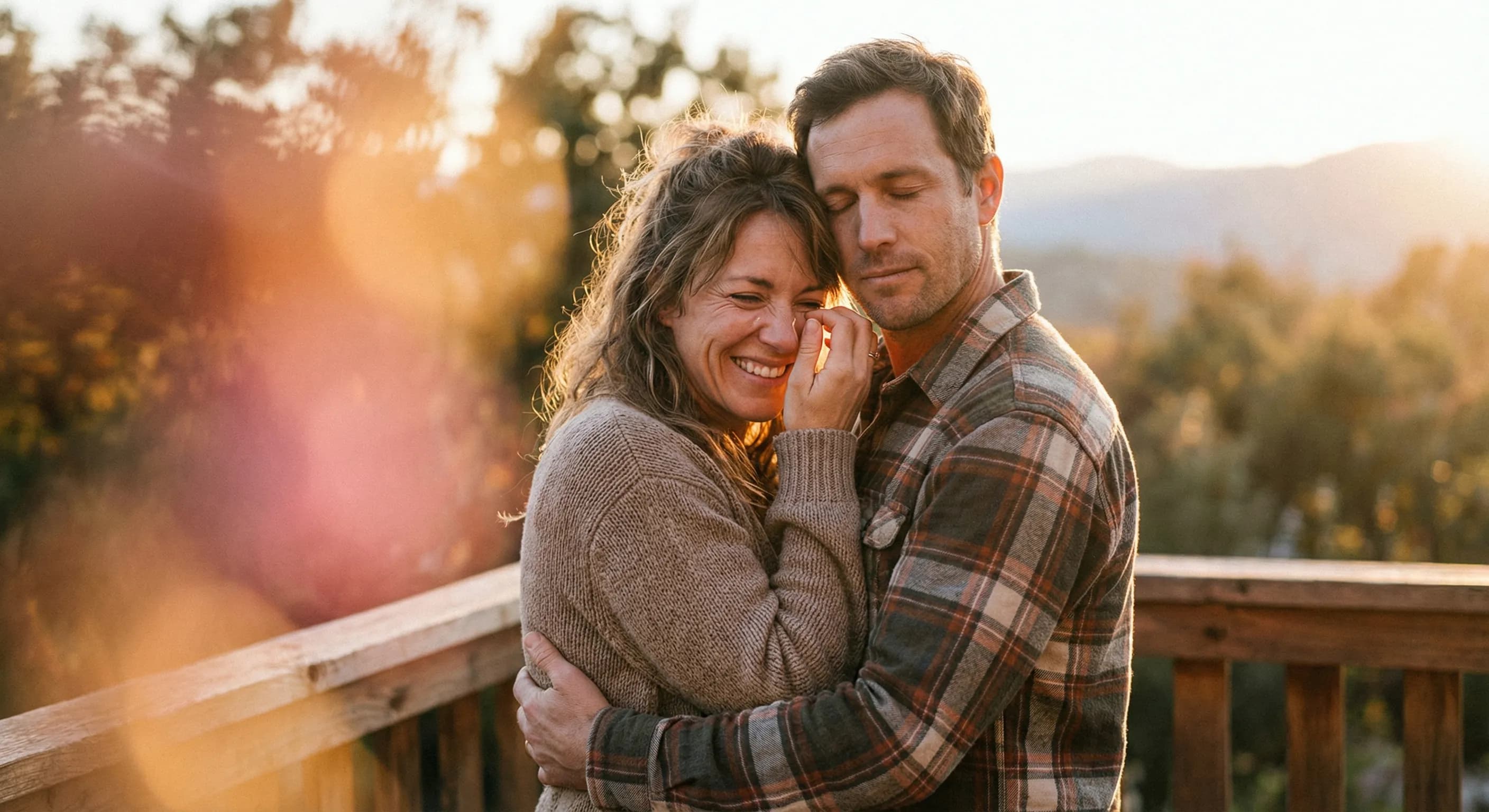 Couple sharing an emotional moment